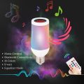Bluetooth Speaker Bulb Smart LED Bulb RGB Light Bulb with Remote Control Wireless Disco Dimmable Lights Music Bulb. 