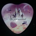 1 Piece - Accessories Mini Storage Box - Heart Shaped Gift Box (We Got Married) Small Steel Box. 
