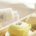 Silicone Bath Body Brush, Exfoliating Body Scrub Brush with Soap Dispenser, Ultra Soft Bath Sponge Shower Brush and Body Massager, Baby Shower Brush, Shampoo and Gel Dispenser. 