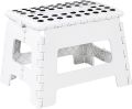 Folding Step Stool Holds Up to 136 Kg - Lightweight Plastic Foldable Step Stool for Kitchen, Bathroom & Living Room. 
