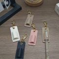 Creative PU Leather Lanyard Pen Holder with Keychain Pen Case Necklace Style Pen Pouch Durable Wear-resistant Keychain Pendant. 