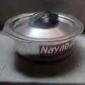 1 Piece Pot Degchi with Lid Silver Aluminum Adonized Capacity 800grams. 