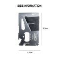 1 Black [HOT] Pocket Credit Card EDC Multi Tools Knife Screwdriver Cans Opener For Outdoors Camping Hiking BBQ Survival Emergency Rope Cutter. 