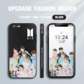 Jizetin for iPhone 6 / 6S Back Cover BTS Handsome Boys Team Liquid Silicone Phone Case Soft Full Camera Protect Phone Cases. 
