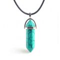 Natural Stone Necklace Hexagonal Column Pendant Natural Crystal Pendants Hexagonal Column Bullet Hexagonal Women. 
