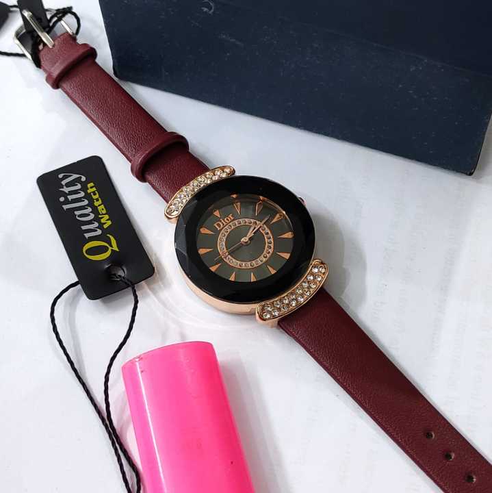 Ladies%20Armitron%20Women's%2075/5410%20Diamond-Accented%20Leather%20Strap%20Watch%20-%20Image%203