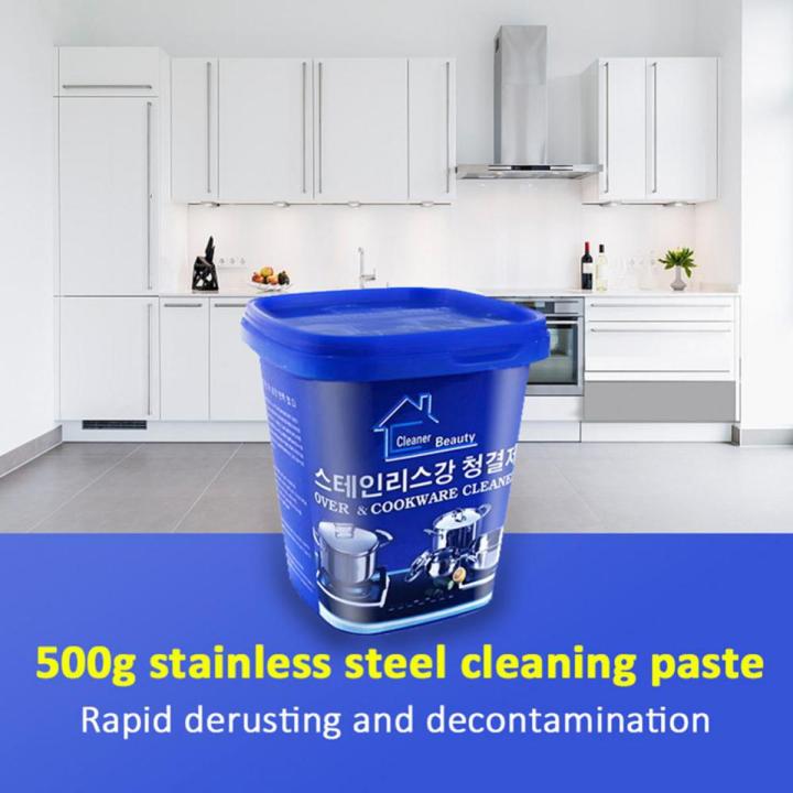 Oven Cookware Cleaner, Multi-Purpose Stainless Steel Cleaning Paste Polish Removes Stains Cleaner for Removing Rust