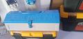 Heavy Duty Metal Tool Box - (12.5 Inch Length) | Hardware Toolbox With Fold Out Trays to Keep Tools Organized | Iron Tool box for multiple use | Small Multi Purpose storage box | High quality Toolbox without tools for bike, motorcycle, car, first aidbox. 