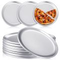 Pizza Baking Tray Round Metal Iron Made Baking Sheet 8 to 17 inch Pizza Pan Trays for Oven Baking, Non Toxic & Healthy, Heavy Duty & Dishwasher Safe. 