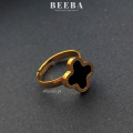 Adjustable Clover Ring | Roman Numeral Ring | Anti Tarnish Ring - Beeba. 