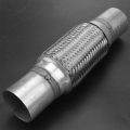 1 PCS Exhaust Flex Pipe Stainless Steel Double Braid Car Exhaust Flexible Joint Tube 2 X 6 Inch with Ends 10 Inch Long. 
