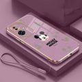 OPPO Reno11 F reno 11F 5G Funny Mickey Cartoon Lovely Case Shockproof Luxury Plating Mobile Cover with Lanyard. 