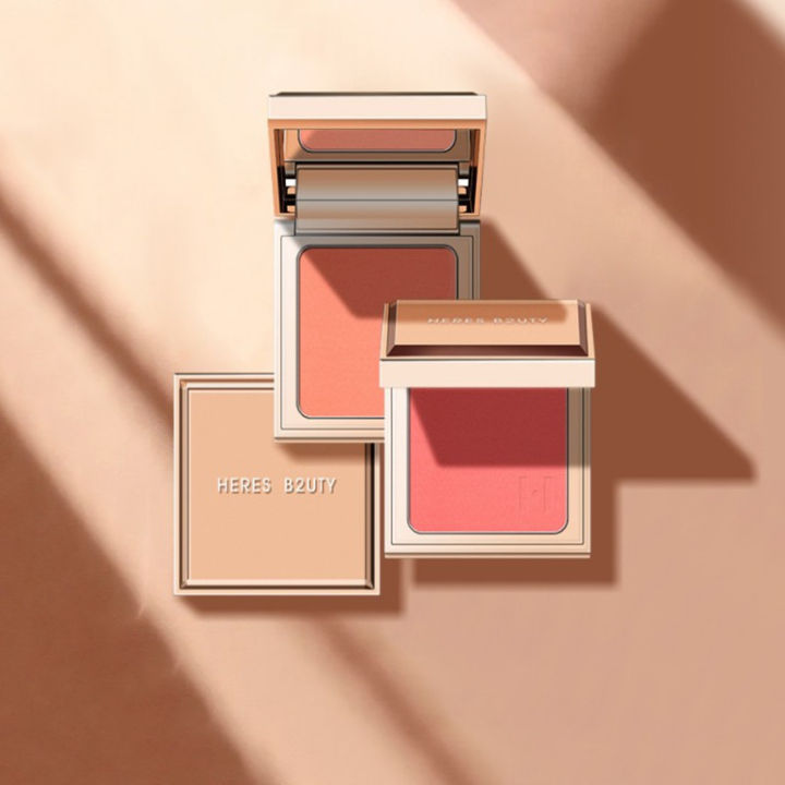 HERES B2UTY Misty Whisper Vigorous Blush Girly Temperamental Nude Makeup Powder Brightening Highlight Skin Color Monochrome Rouge