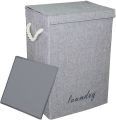 New Style Fabric Laundry Basket Hamper with Lid & Handle Ideal for Clothes Storage Fabric Storage Box & Square Baskit Bins Cloth Organizer Cubes Organizer with Handles Jewelry And Makeup Storage Box with Dual Handles. 