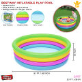 5 Ft Bestway 4 Rings Inflatable Summer Set Swimming Pool For Kids Summer Season Pools Party With Inflatable Pool, Family Fun Indoor & Outdoor Kids Water Games Swim Play Bath Pool Padded Floor & Enjoy Summers Swimming Pool For Toddler & Kids Code: 51117. 