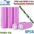 2/5 PCS 18650 LI-ion Battery 3.7V Rechargeable batteries 1000 mah Tested Capacity Cells. 