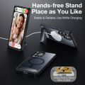 Sanptoch Magnetic Invisible Alloy Stand Phone Case For Samsung S24 S25 Ultra Plus For MagSafe Matte Translucent Anti-fingerprint Cover For S23 Ultra FE Military Drop Protection Casing. 