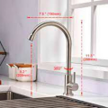 Kitchen Sink Mixer Taps faucet Marble top countertop undermounted  bar faucet sus 304 stainless steel Hot & Cold Monobloc 360º Swivel Spout Single Lever nalka free bracket nut bolt. 