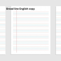 Broad line English,Urdu and Math Copy. 