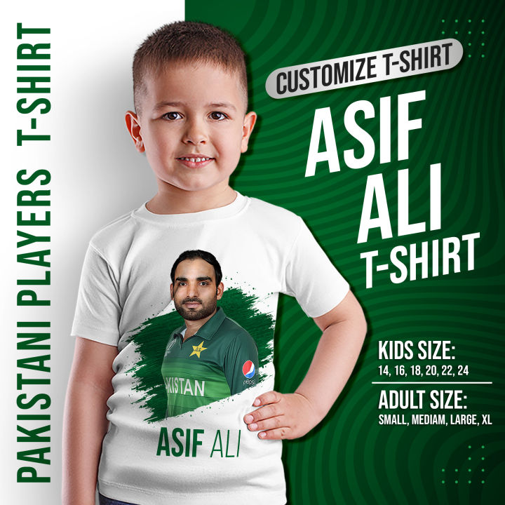 Customized T-Shirt | Cricket Player | Asif Ali T-Shirt