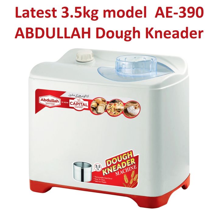 Abdullah Dough Kneader Latest High Top model AE390 3.5 kg Dough Kneader - Flour Roti Puri Dough Maker Machine - Atta Goondnay Aata Gondnay Mixer - New Beautiful Design