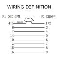 Car OBD Extended Diagnostic Tool OBD2 16PIN to DB9 Serial RS232 Cable with Switch. 