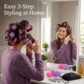 12-Pack Heatless Hair Curling Rollers Set (12 PCS) | Instant Volume & Curls | No Heat Damage | Easy Styling at Home. 