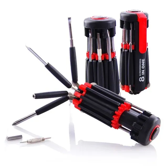 8%20in%201%20Screw%20Driver%20-%20Screwdriver%20Tool%20Kit%20With%20LED%20Torch%20%20Multifunctional%20Screwdriver%20Multi%20Portable%20with%206%20LED%20Torch%20Tools%20Light%20Up%20Flashlight%20Maintenance%20-%20Image%202