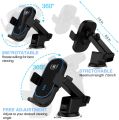 KKM Wireless Car Charger, 15W Auto-Clamping Wireless Car Charger Mount, Air Vent Dashboard Car Phone Holder. 