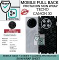 Tecno Camon 30 BACK 360 premium Protection Skin Wrap full cover Premium Quality paper skin wrap sheet for tecno Camon 30. 