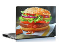 Size: 20 x 12 Inches - Fresh Yummy Tempting Beef Burger Fast Food Design Self Adhesive Printed Wall Stickers And Laptop Vinyl Skin Decals for Restaurants, Kitchen , Shop , Stall ,Home office decoration Decor Lover- Multi color. 
