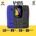 Villion V105 - Style Like Nokia 105 -  Dual Sim - 1.77 Inch Display - Without Camera - Wireless FM Radio - Magic Sound - Torch Light - Dial Large Fonts - 1 Year brand warranty. 