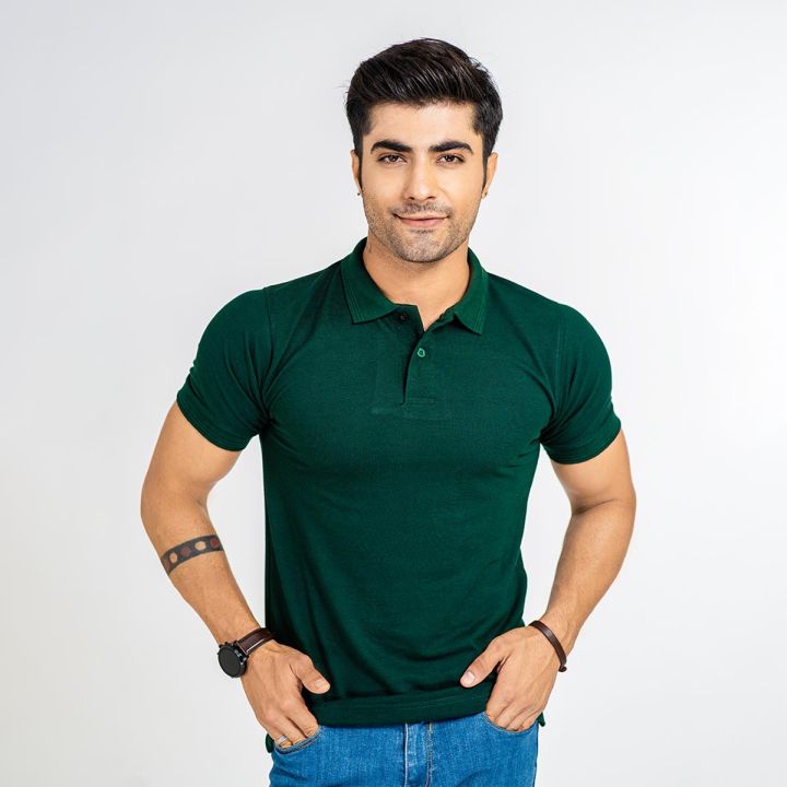 Polo Shirt For Men-Bottle Green (Best Quality)