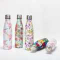 Floral High Quality 500ml Double-Wall Insulated Vacuum Water Bottle Printed Thermos Tea/Coffee Cup Vacuum Flask Stainless Steel Insulated Drink Bottle for Outdoor Sport. 