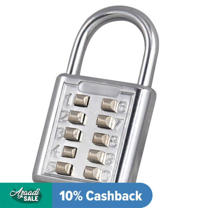 10 Digit Combination Padlock 38mm Luggage Locks Security Sheds | Daraz.pk