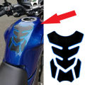 Motorcycle 3D Fuel Tank Pad Decals, Sticker Black Dotted with Blue Outline. 