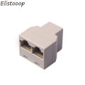 3Pcs 1 To 2 Way LAN Ethernet Network Cable RJ45 Female Splitter Connector Adapter. 