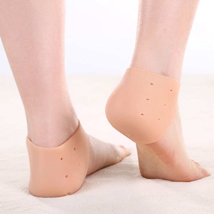 1 Pair Breathable Silicone Ankle Support Protection Ballet Shoe High Heels Cracked Socks Gel Care Tool