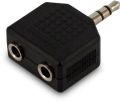 3.5mm Stereo TRS Jack Female to Dual RCA Female Connector Audio Heads, 3.5mm(1/8 Inch) TRS Splitter Adapter to Two RCA AV Interconnect AUX (2 of Pack) (Gold Plated,3.5mm Male to Two Female). 