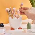 Multifunctional Egg Shape Design Creative Desktop Makeup Brushes Stationery Pen Pencille Holder Storage Container Holder. 