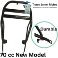 Motorcycle New 70 cc Rear Carrier Tail Hood , Carrier Take Black For Cd 70 NEW Model & All China 70 cc Bikes Models High Quality 16 Gage Original By Transform Rides. 