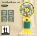 Portable Mini USB Rechargeable Fan Desktop Handheld Big Wind Cartoon Design for Kids Students RV Outdoor Use Electric Plastic. 