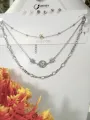 Elegant Multi Layered Chains Designer Chokar Necklace with Earrings from Seek for Style. 