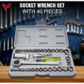 ORIGINAL - Aiwa 40 Pcs Socket Wrench Set Tool Kit Combination Set Small Travel Car Tool Set. 