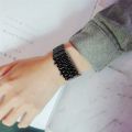 【ETOP】Fashion Black Full Metal Digital Lava Wrist Watch Men Red/Blue LED Display Men's Watches Gifts for Male Boy Sport Creative Clock. 