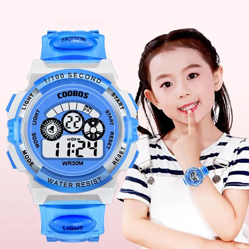 Baby girl boy hand children s watch sports children s watch silicone strap waterproof luminous LED digital watch children s school watch clock Daraz.pk