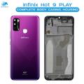 Infinix Hot 9 Play Housing Middle Frame With Side Button and Camera Lens Complete Body Casing Replacement For Hot 9 Play - Purple. 