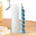 Twist Candle Mold Spiral Taper Candle Mold 3D Twisted Long Taper Candlestick Silicone Mold, Pillar Candle Making Mold, Aromatherapy Epoxy Resin Mold Artificial Flower. 