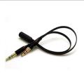 Headphone 3.5mm Splitter Mic Cable for Computer, Headset 3.5mm Female to 2 Dual Male Microphone Audio Stereo Jack Earphones Port Connector to Gaming Speaker PC Adapter. 