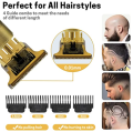 Cordless Hair Clipper, Zero Gapped T-Blade Trimmer Rechargeable Beard Trimmer, Professional Hair Clippers with 4 Guide Combs Hair Grooming Set for Men (Bronze). 